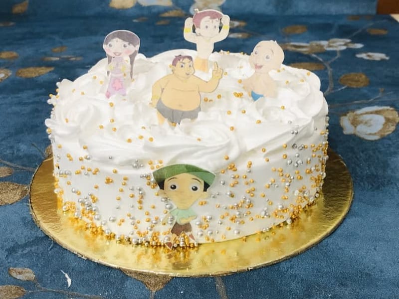 Send chota bheem photo cake for kids online by GiftJaipur in Rajasthan