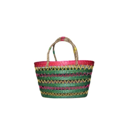 Handmade Sikki mult color Square Basket