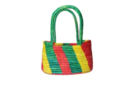 Handmade Sikki  mult colorSquare Basket