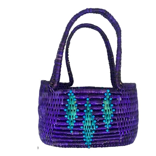 Handmade Sikki blue Square Basket