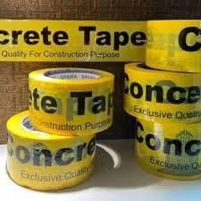 Concreate Yellow Tape 3inch width,30 Meter Length (pack of 3)