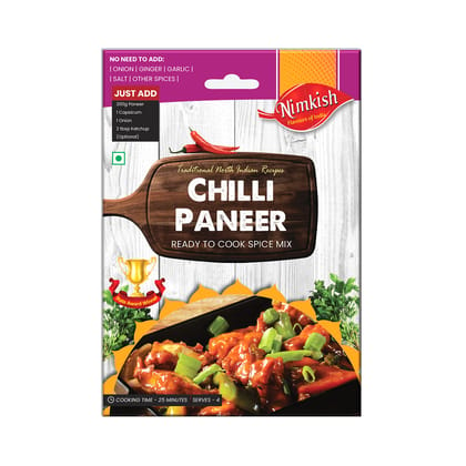 Nimkish Chilli Paneer 50g, Ready to Cook Spice Mix, Tasty Indian Chinese Dish