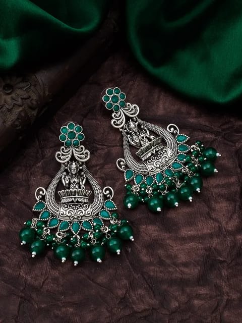 Amazon.com: Aradhya Stylish Oxidised german Silver Chandbali Earrings for  Women : Clothing, Shoes & Jewelry