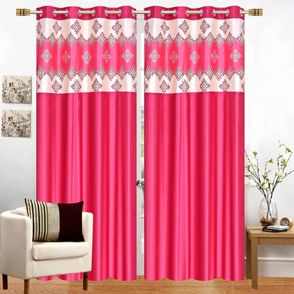 Long Crush Patch Curtain BABY PINK ABSTRACT PATCH