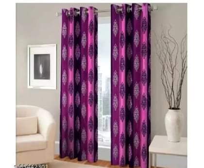 Polyester Window & Door Curtain- Purple