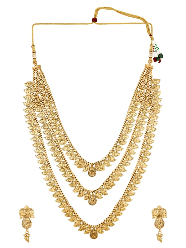 Blee19 Beaded Temple Jewellery Set