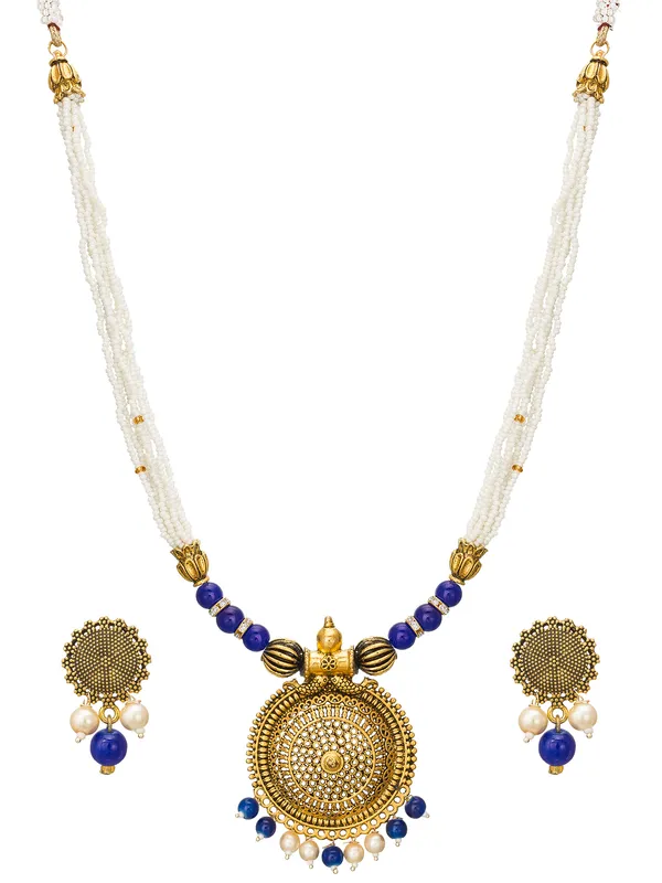 Gold Plated Long Rani Haar Traditional Set for Women