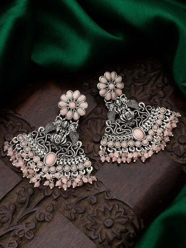 Oxidised Minakari Chandbali Earrings – Aadhya