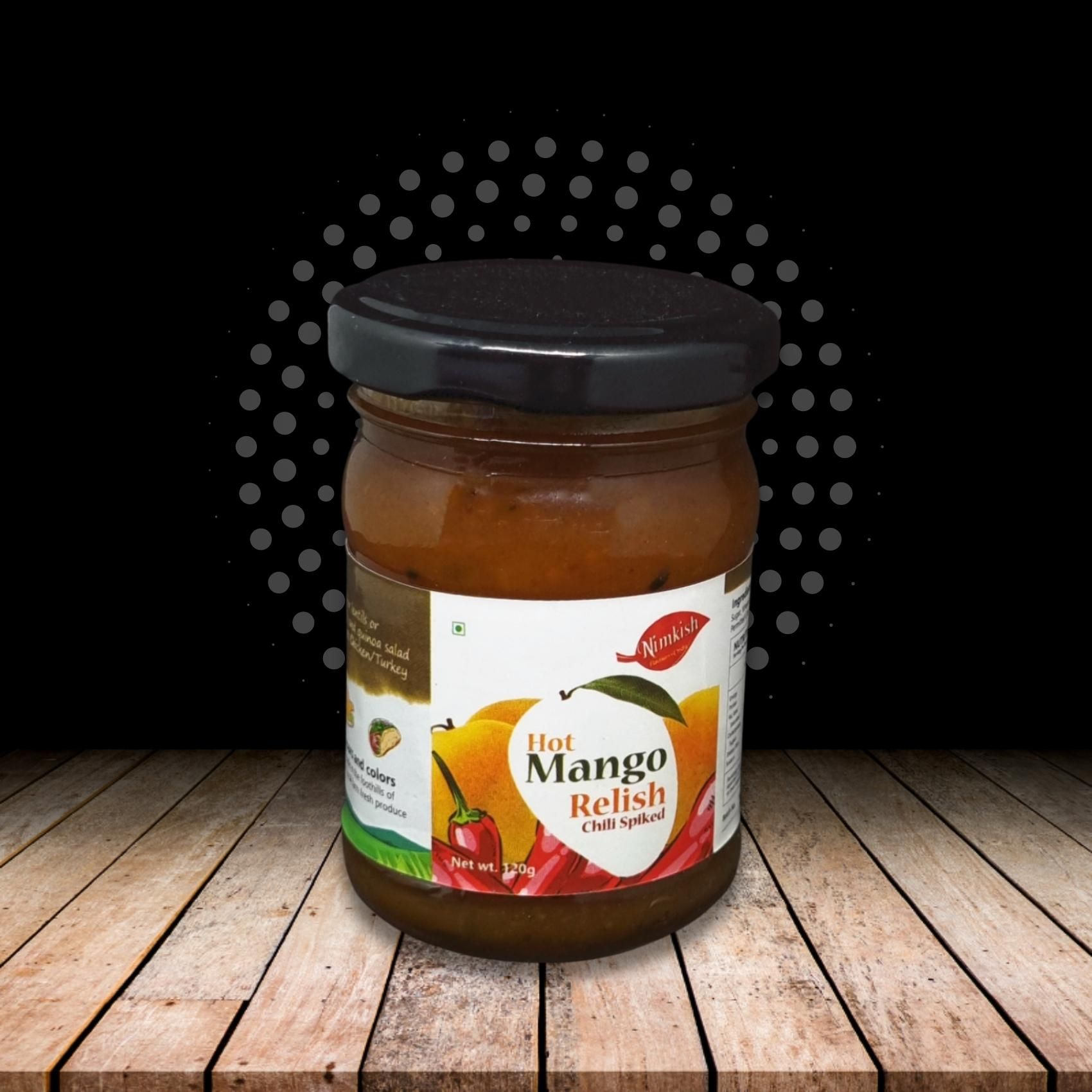 Nimkish Hot Mango Relish, Fresh Fruit Chutney (120G)