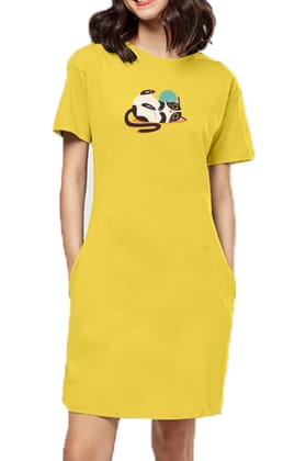 T-shirt Dress With Pockets - Clawful Nap (4 Colours)