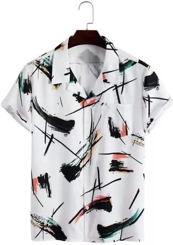 Men Regular Fit Printed Spread Collar Casual Shirt Color Multicolor