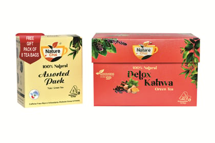 Nature Chai Detox Kahwa Green Tea (20 tea bags)+1FREE ASSORTED PACK