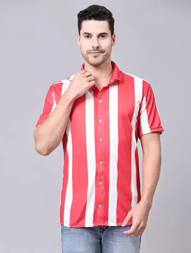 Men Regular Fit Striped Casual Shirt