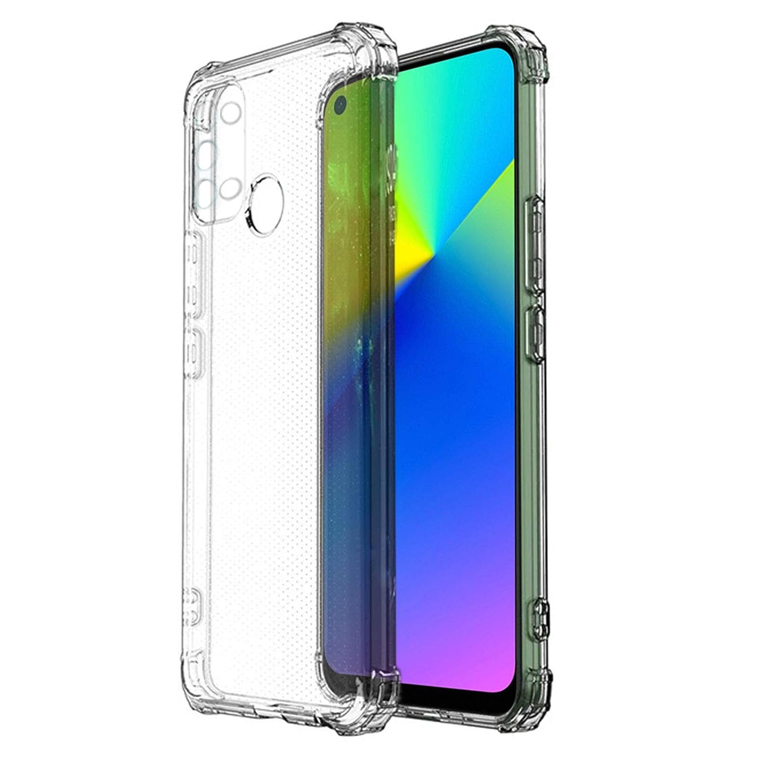 Rubber Soft & Flexible Back Cover Mobile Cover for Realme 7i (Transparent)