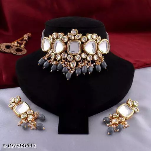 Kundan Heavy Choker Necklace Set For Women