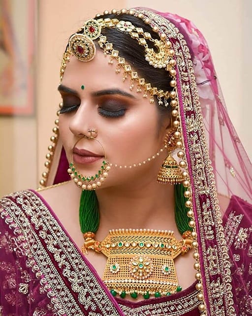 Kundan bridal set deals with matha patti