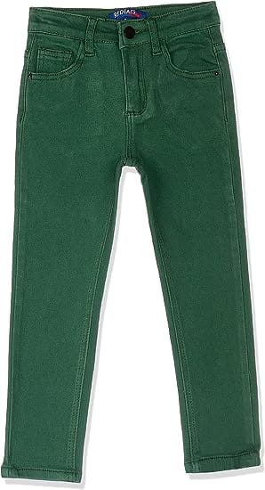 Mens Regular Mid Rise Dark Green Jeans
