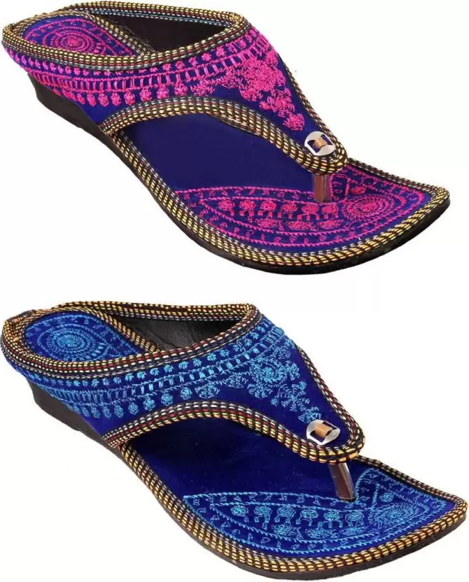 Women Pink, Navy Flat