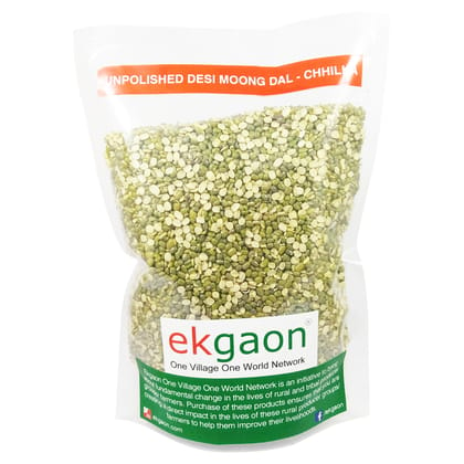 Unpolished Desi Moong Dal - Chhilka (Split with Skin Green Gram) 1 Kg