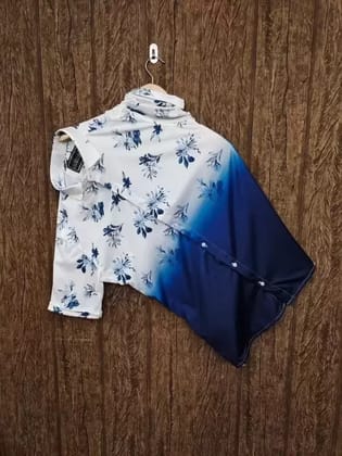 Men Regular Fit Printed Casual Shirt  ( Blue )