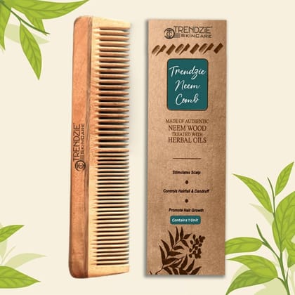 Trendzie Care Neem Wood Comb for Hair Growth, Control Hair Fall & Dandruff