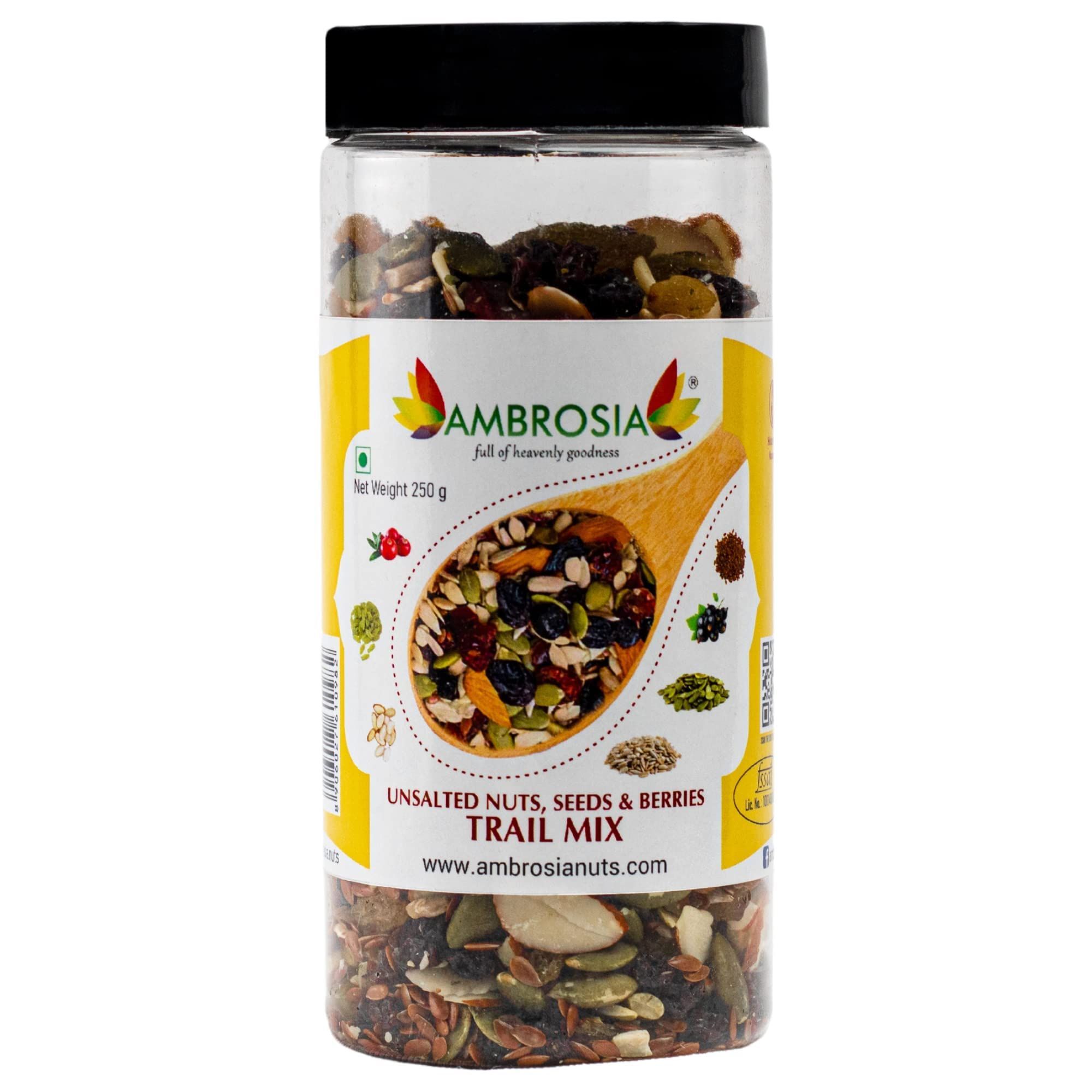 Ambrosia Classic Trail Mix 250g | Mixed Berries & Seeds