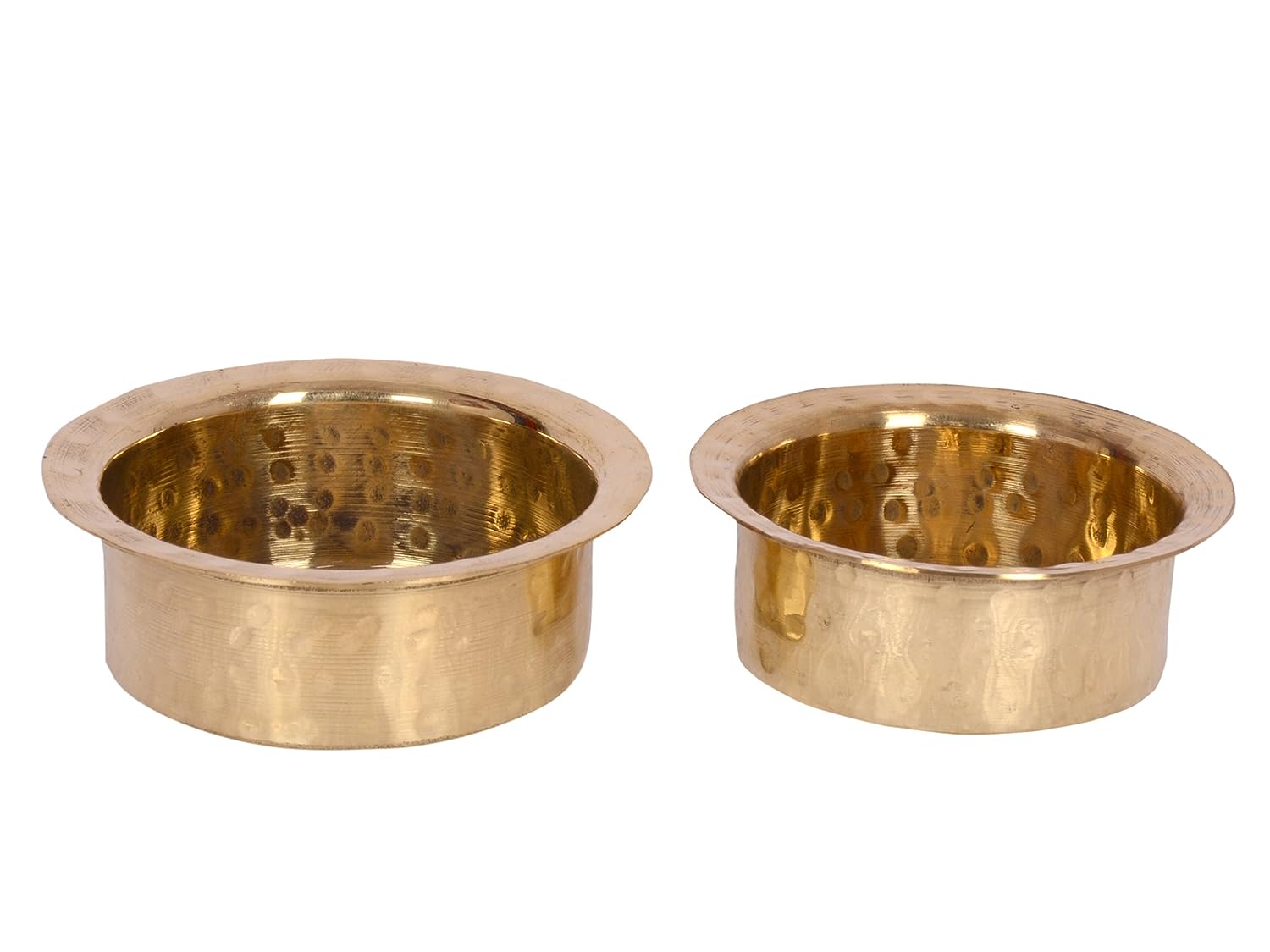 Desi Toys Brass Vessel Set Of 2 Pretend Play Set - Gold