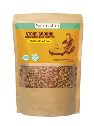 Natureship - Hand roasted and stone ground Arhar Dal, 500 Grams