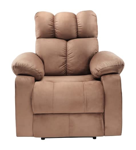 Recliner Sofa | 1 Seater| 1 Year Warranty | Recliner Chair | 1 Seater Sofa Chair | Recliner Helios Manual Recliner for Living Room (Brown)