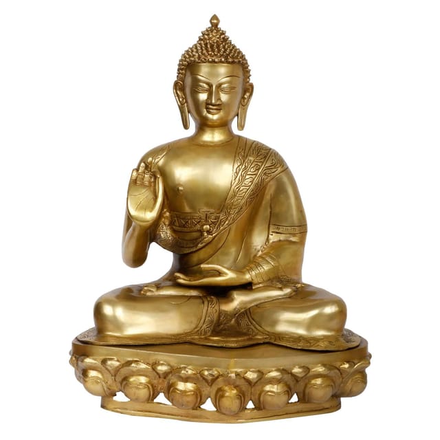 Buy Designs For You Tibetan Buddhism Symbol Blessing Hand and Medicine Pose,  Brass Buddha Statue , Weight 800 g, Golden Online at Low Prices in India -  Amazon.in