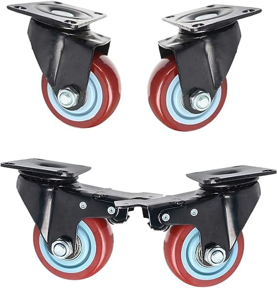 Furniture Brake Caster Wheels,Industrial Swivel Wear Resistant casters,Polyurethane Lock Castor,for Shopping carts Workbench