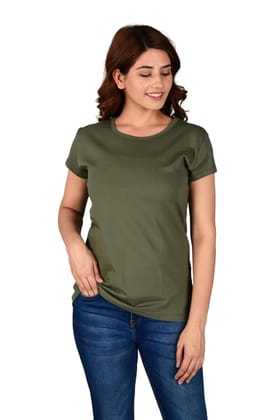 Women's Casual Regular Fit Roundneck Half Sleeve Solid Sports T-Shirt