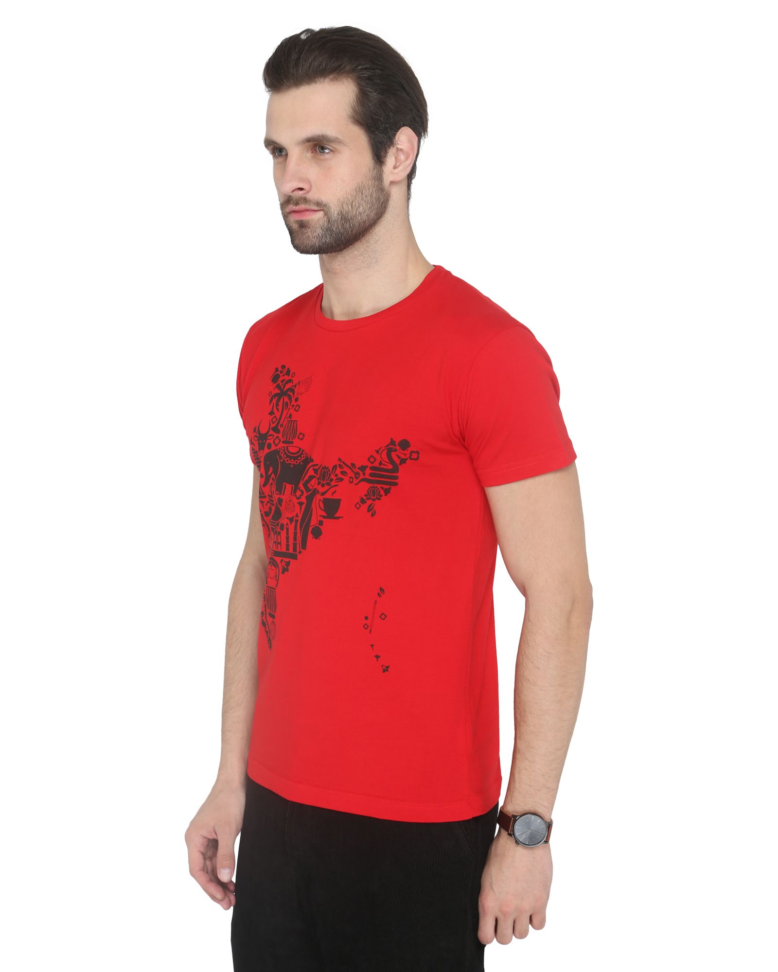 Men Slim Fit Graphic T-Shirt