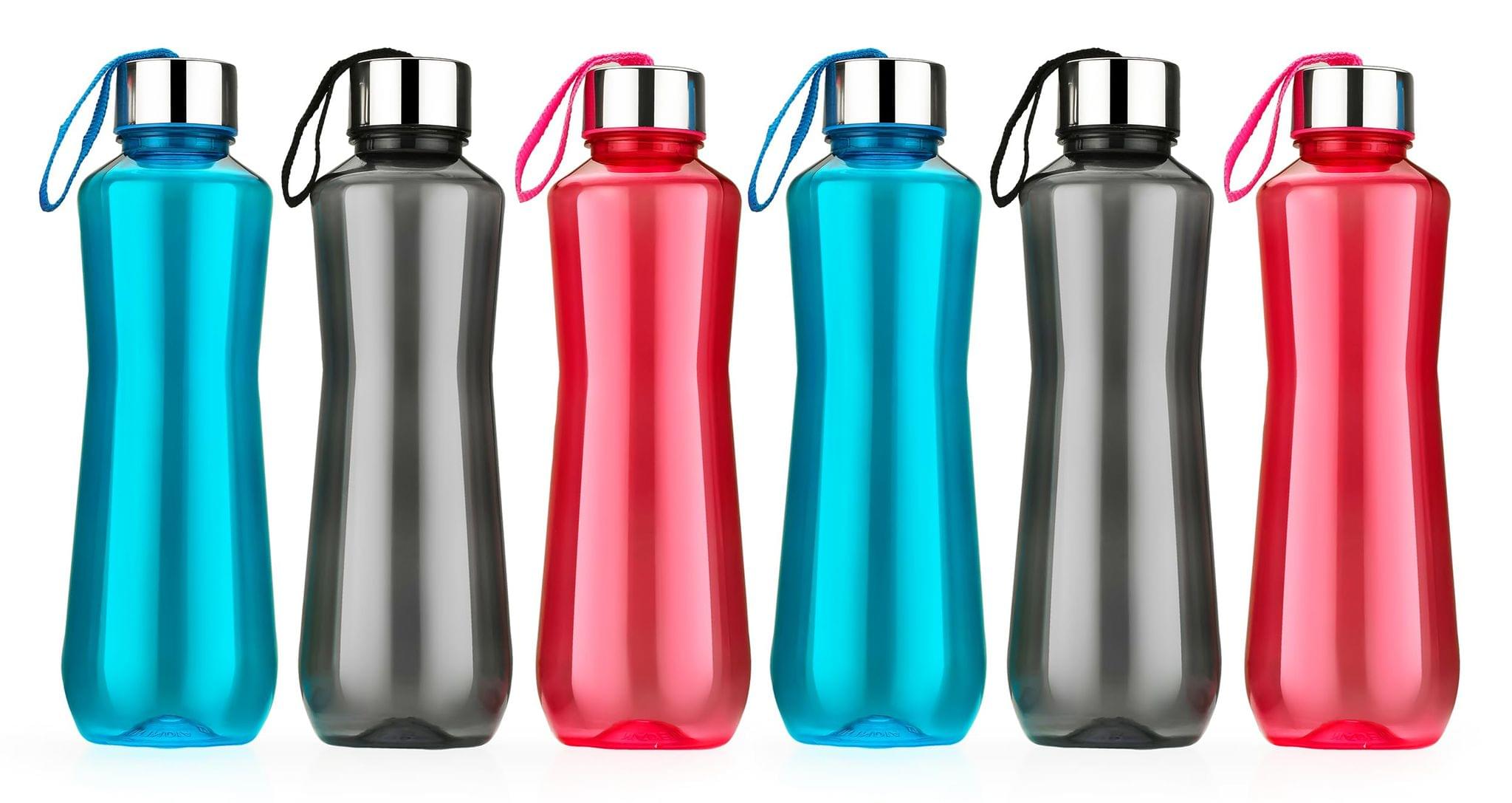 HASHONE Water Bottle For Home, Office & School 1 Litre Each | BPA Free | 100% Leak Proof Bottle-Steel Cap