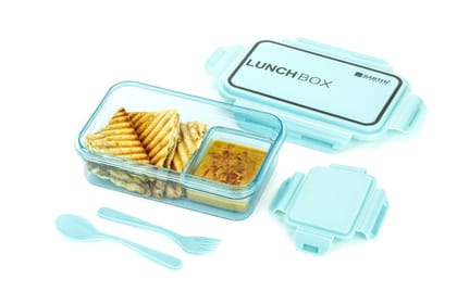 HASHONE Airtight Plastic Box 2 Compartment Tiffin for Office & School Lunch Box (350 ml, Thermoware)