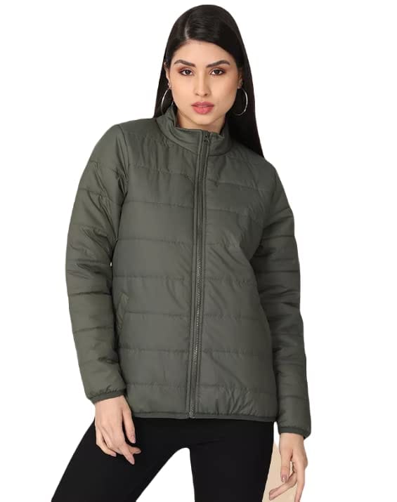 ATTIRIS Women's Polyester Solid Full Sleeve Casual Wear Lightweight Jacket