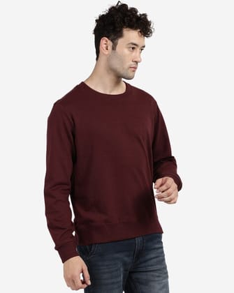 Men Full Sleeve Solid Sweatshirt