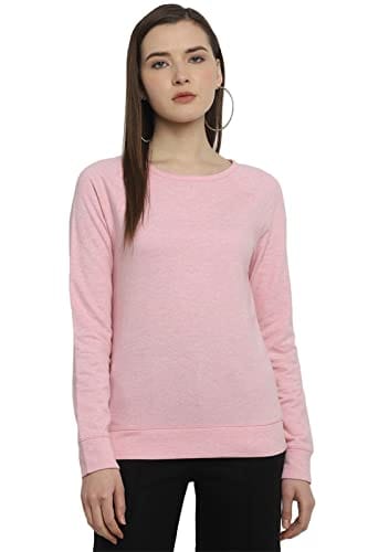 Athleisure Sweatshirt for Women  (PINK)