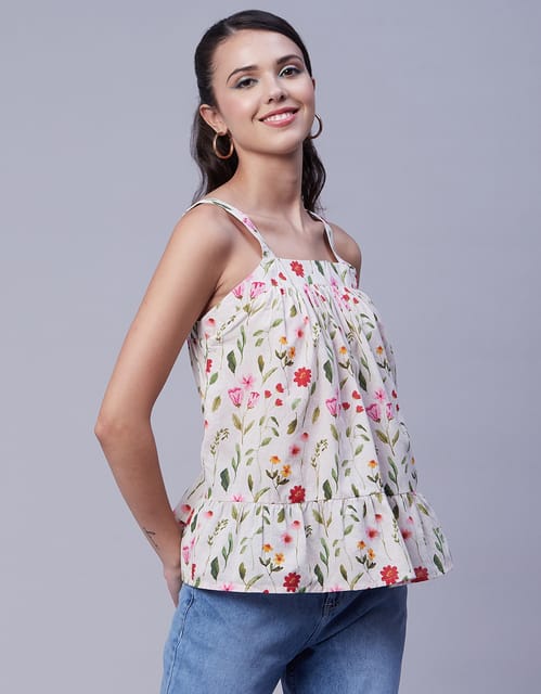 Womens Print Strap Crop Tops Button Down Sleeveless Shirts Summer