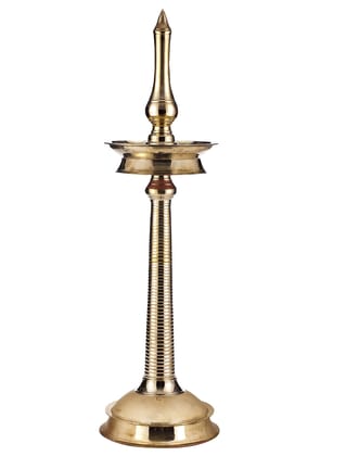 POOMPUHAR Handmade Brass Malabar Oil Lamp (6 INCH)