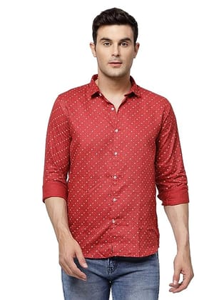 Men Slim Fit Printed Casual Shirt