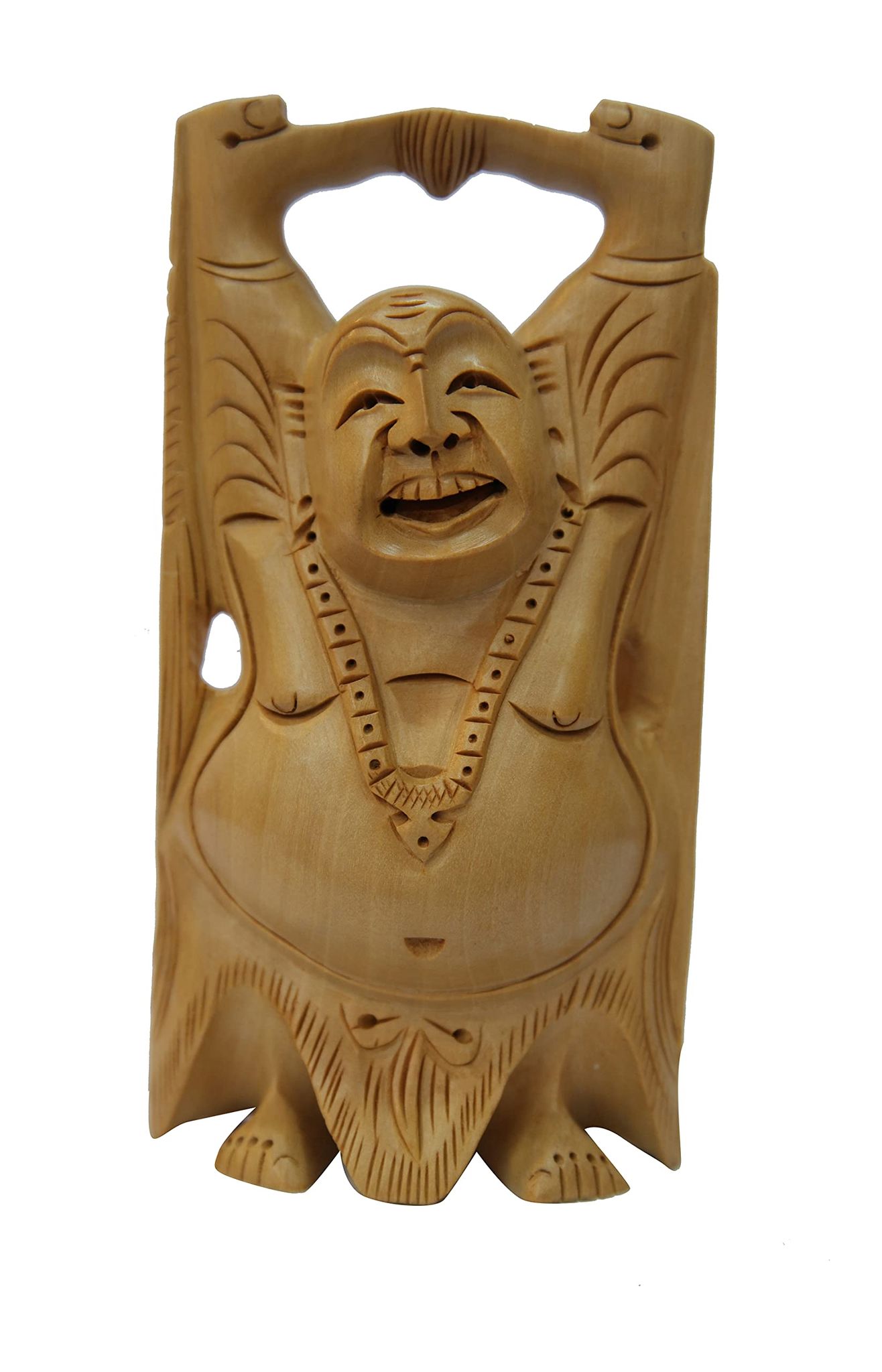 POOMPUHAR Handmade Wooden Happy Man (Beige)