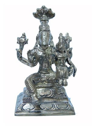 POOMPUHAR Handmade Bronze Lakshmi Haigriver (5 cm x 3.8 cm x 7.6 cm, Gold)