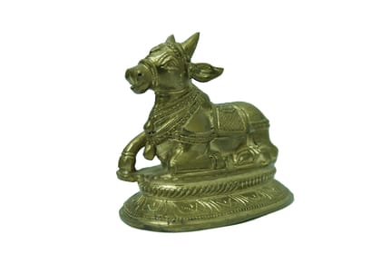 POOMPUHAR Handmade Bronze Nandhi 2.5 inch