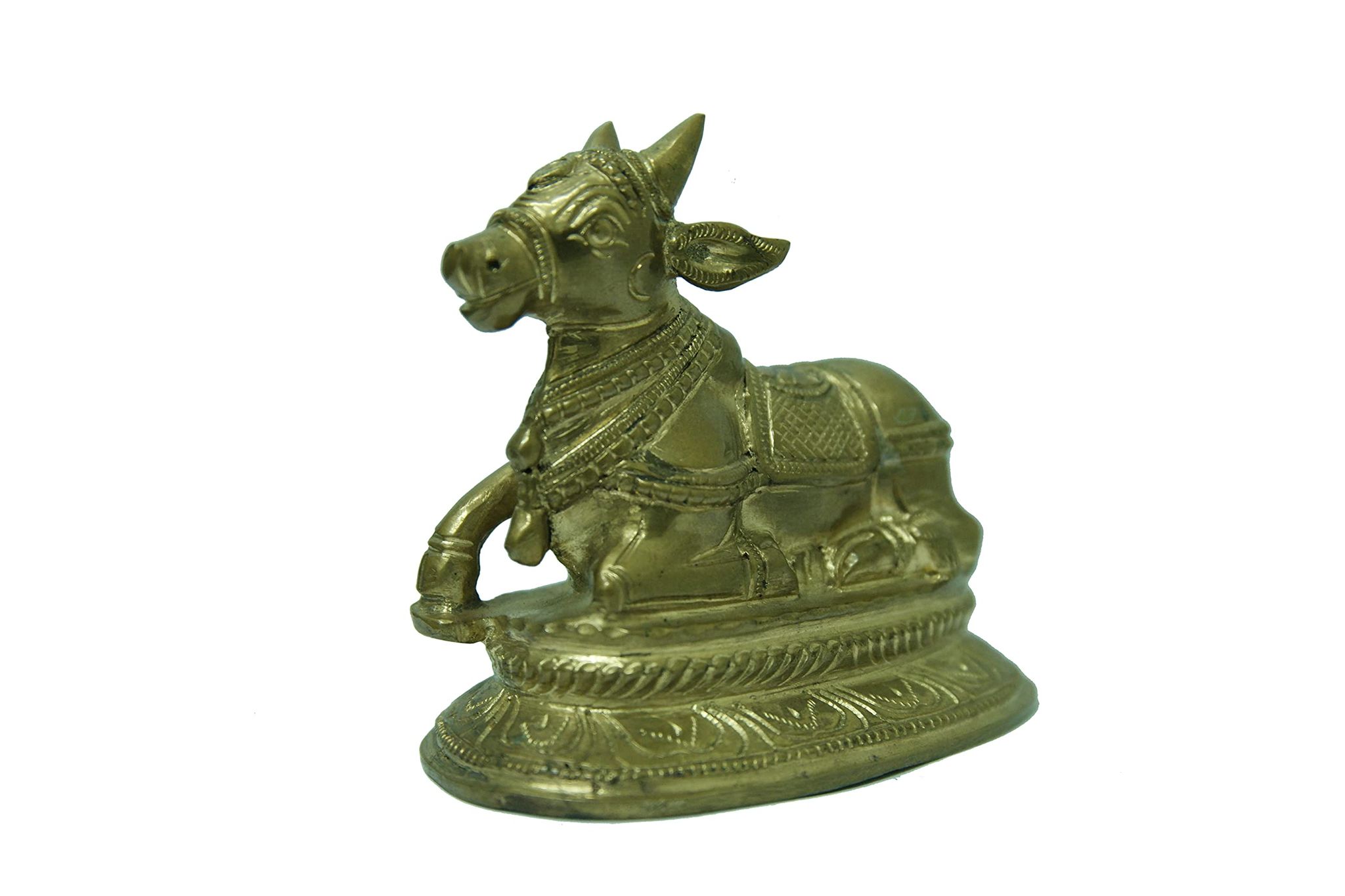 POOMPUHAR Handmade Bronze Nandhi 2.5 inch