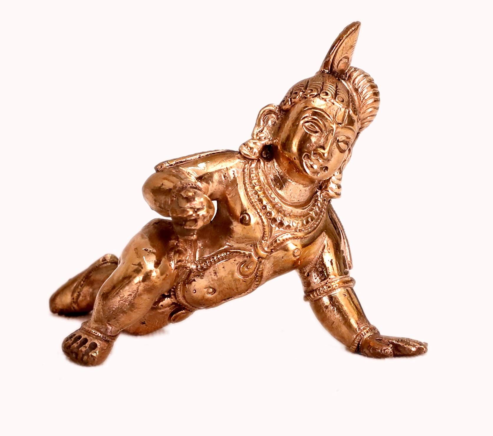 Poompuhar Bronze Krishna Idol, Standard, Bronze, 1 Piece