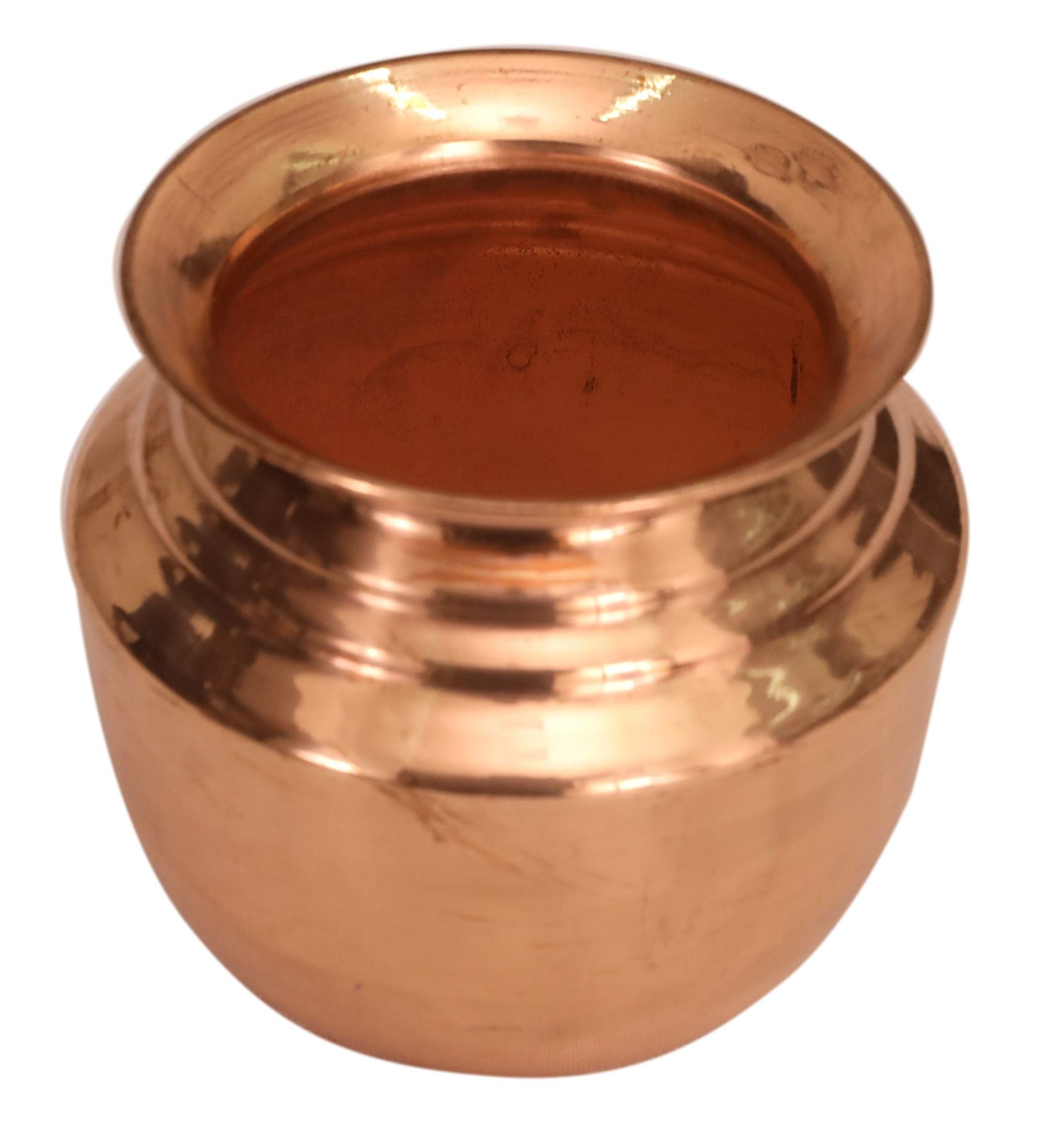 Poompuhar Copper Plain Chembu(3 inch x4 inchx 4.5 inch)