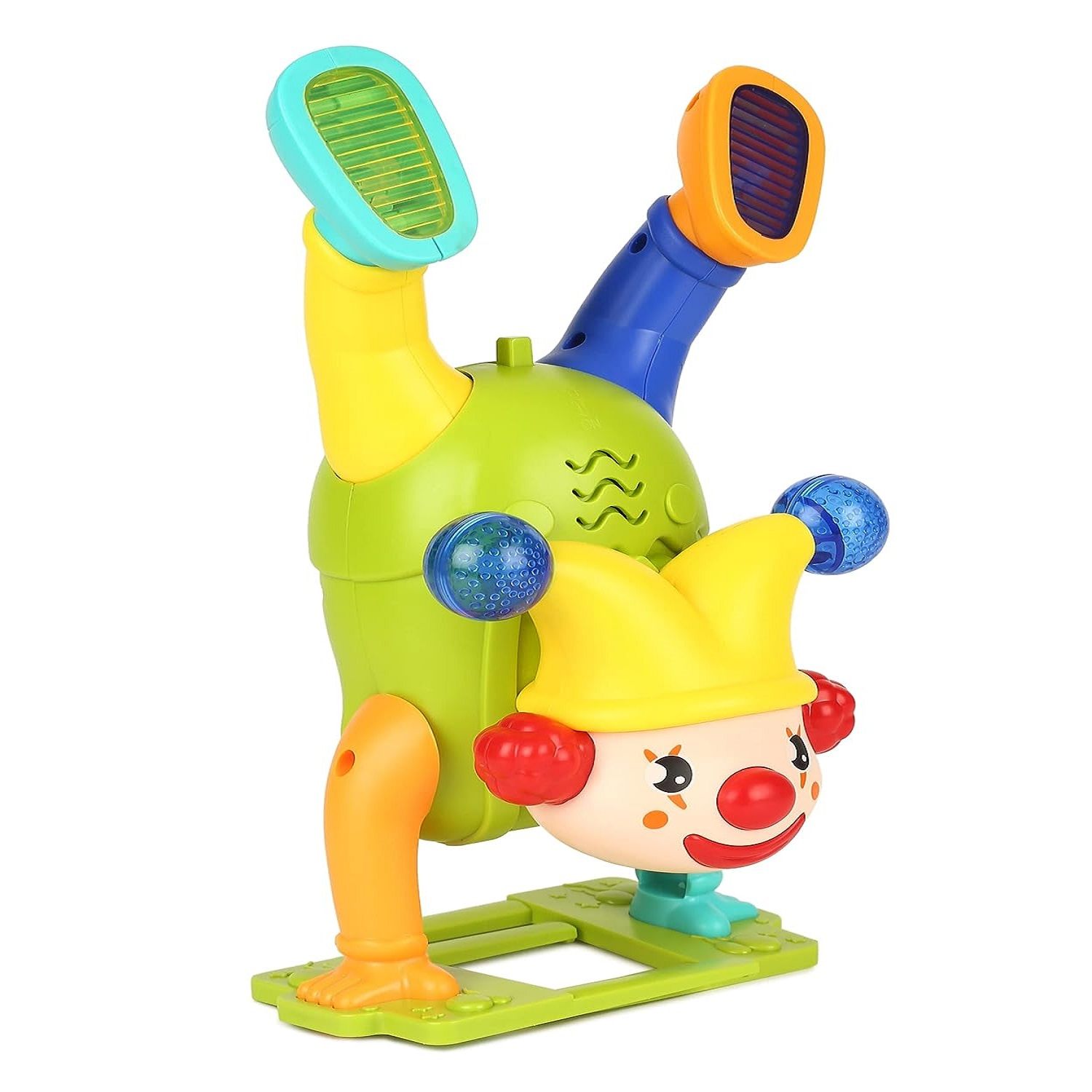 KTRS ENTERPRISE Joker Toys Dancing Toy Walking Clown Toy with Music and LED Light Up Electric Musical Upside Down Fun Moving Toy for Babies