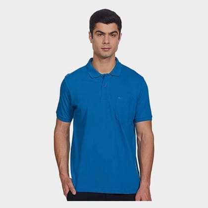 Monte Carlo T Shirt For Men Collared Half Sleeve Ferozi Blue 22103615