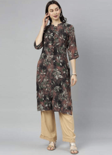 Neeru's Printed Straight Kurta